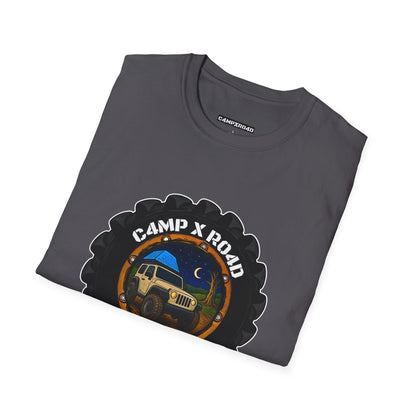 C4MPXRO4D Camper Badge Soft Tee | Graphic T-Shirt