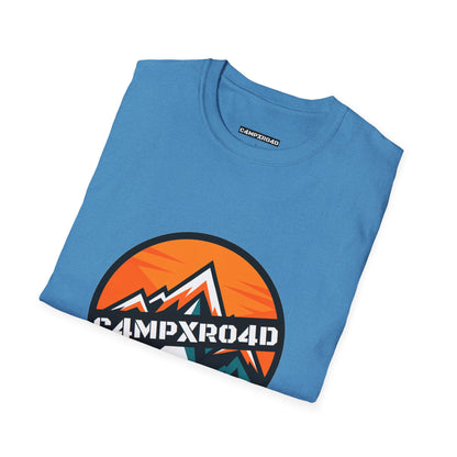 C4MPXRO4D Rounded Shield Camper Badge Soft Tee | Graphic T-Shirt