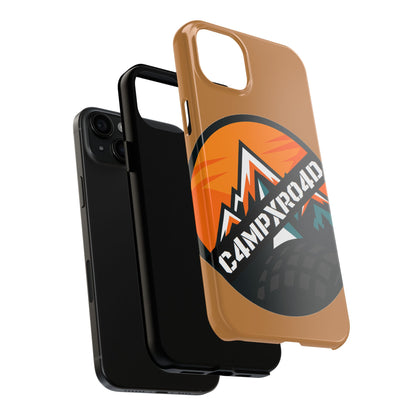 C4MPXRO4D Rounded Shield Camper Badge Phone Case | Tough Phone Case