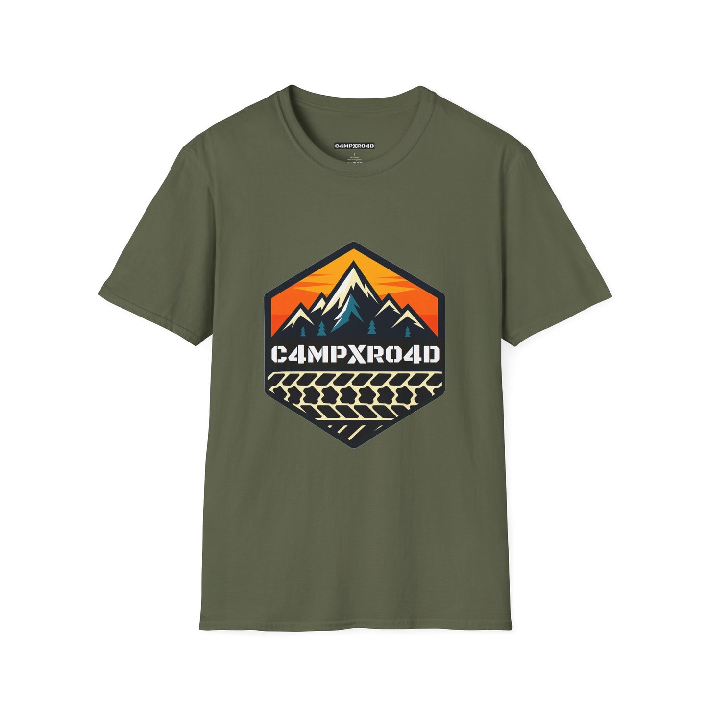 C4MPXRO4D Hexa Shield Camper Badge Soft Tee | Graphic T-Shirt