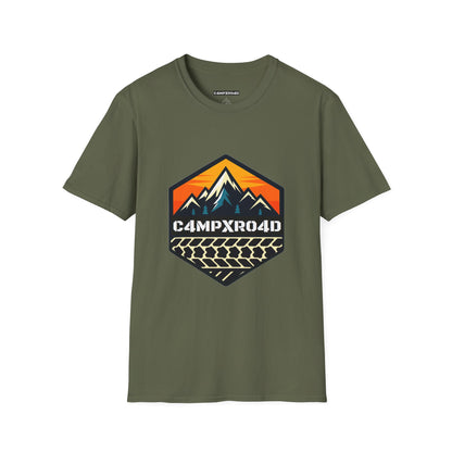 C4MPXRO4D Hexa Shield Camper Badge Soft Tee | Graphic T-Shirt