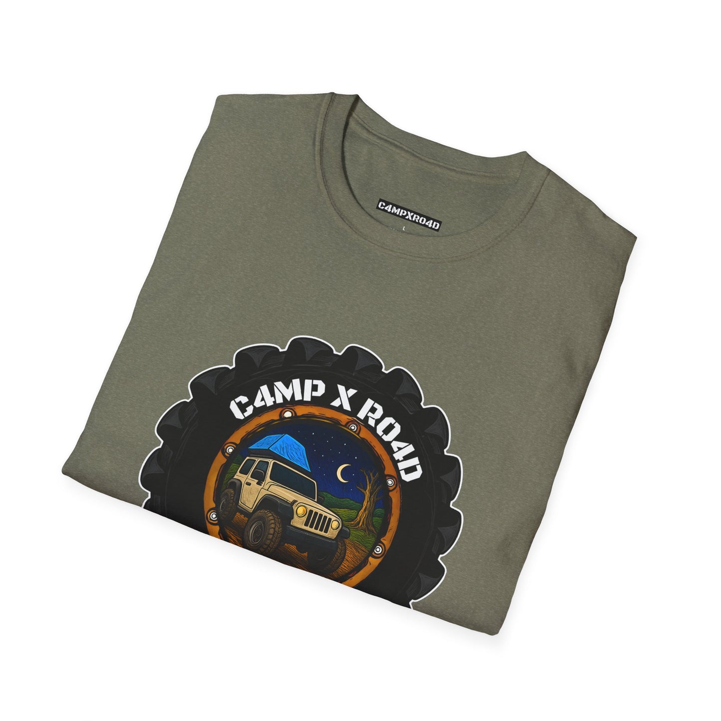 C4MPXRO4D Camper Badge Soft Tee | Graphic T-Shirt