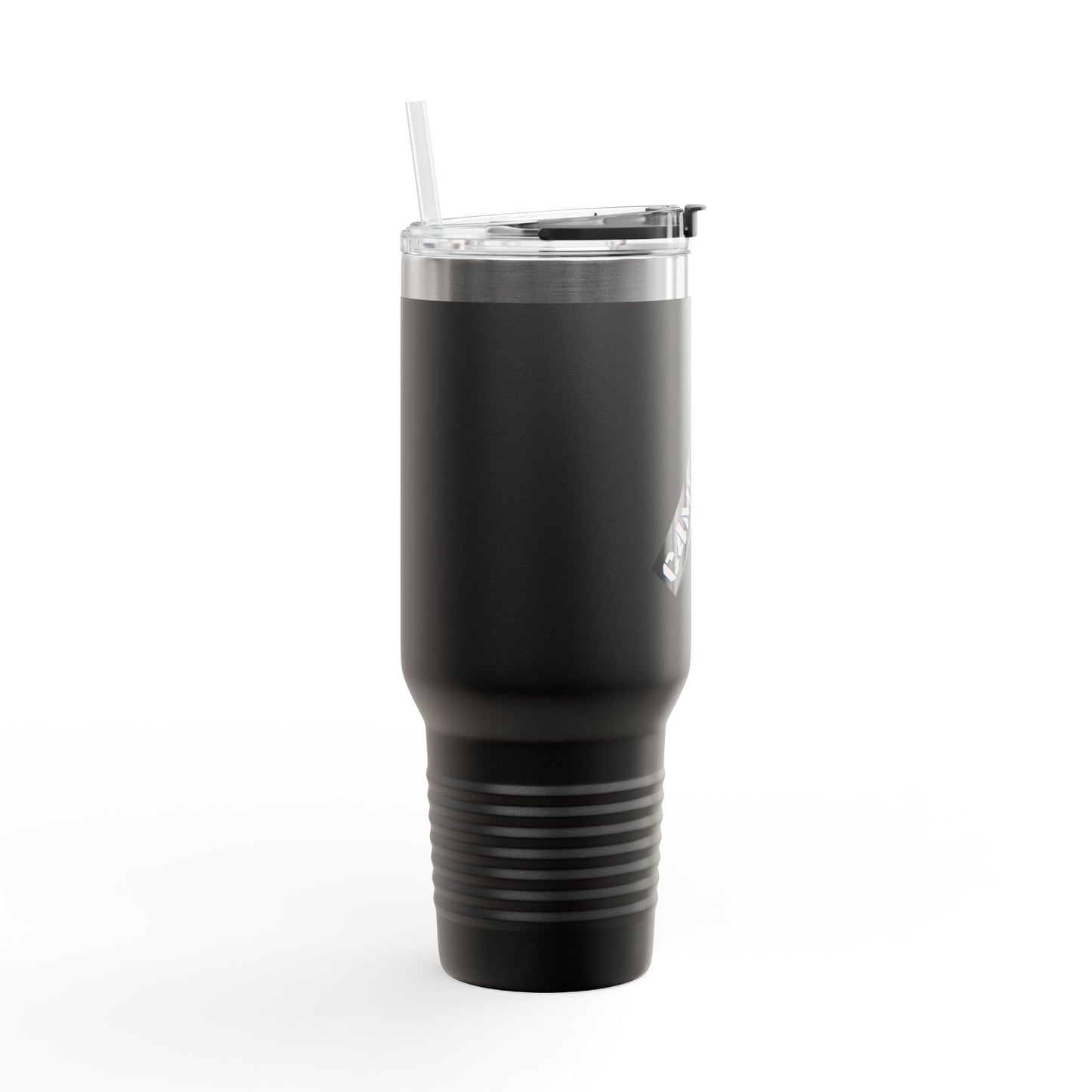 CAMPTYROAD Diagonal Logo 40oz Travel Mug | Insulated Tumbler with Straw