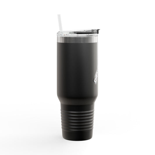CAMPTYROAD Diagonal Logo 40oz Travel Mug | Insulated Tumbler with Straw
