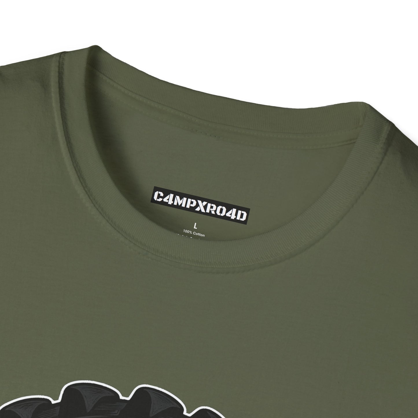 C4MPXRO4D Camper Badge Soft Tee | Graphic T-Shirt