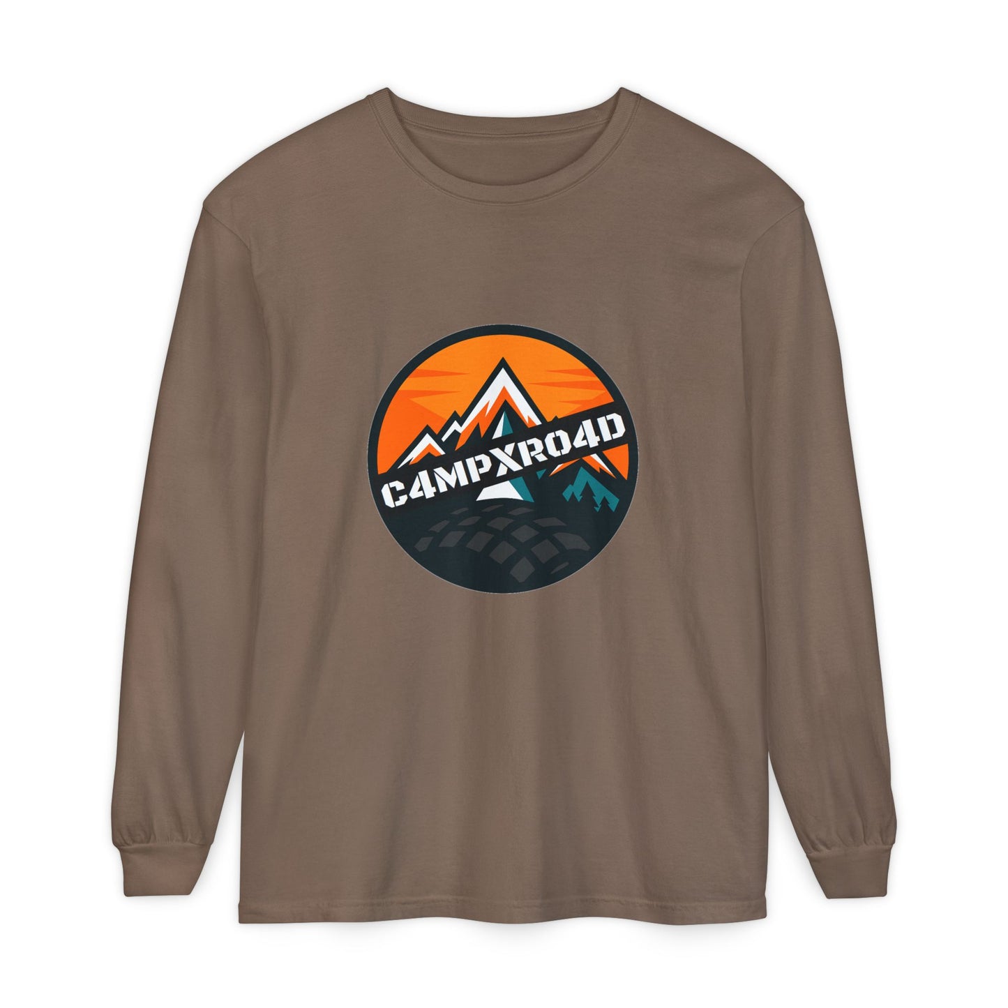 C4MPXRO4D Rounded Shield Camper Badge T-Shirt | Long Sleeve