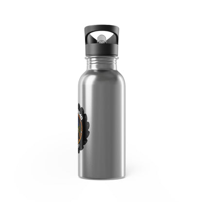 C4MPXRO4D Camper Badge Stainless Steel Water Bottle with Straw, 20oz