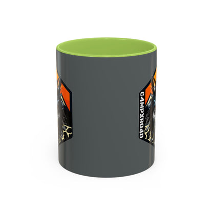 C4MPXRO4D Wolf Shield Camper Badge Mug | Accent Coffee Mug 11oz 15oz