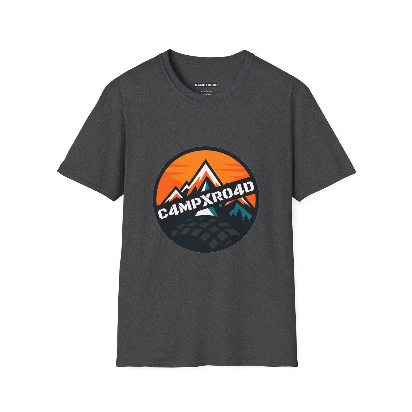 C4MPXRO4D Rounded Shield Camper Badge Soft Tee | Graphic T-Shirt