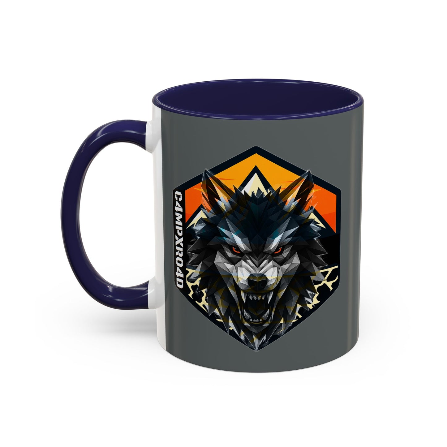 C4MPXRO4D Wolf Shield Camper Badge Mug | Accent Coffee Mug 11oz 15oz