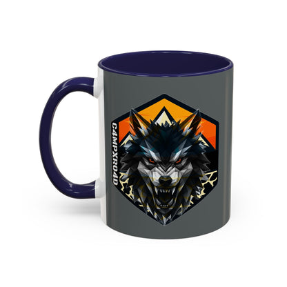 C4MPXRO4D Wolf Shield Camper Badge Mug | Accent Coffee Mug 11oz 15oz