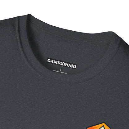 C4MPXRO4D Tiny Hexa Shield Camper Badge Soft Tee | Graphic T-Shirt