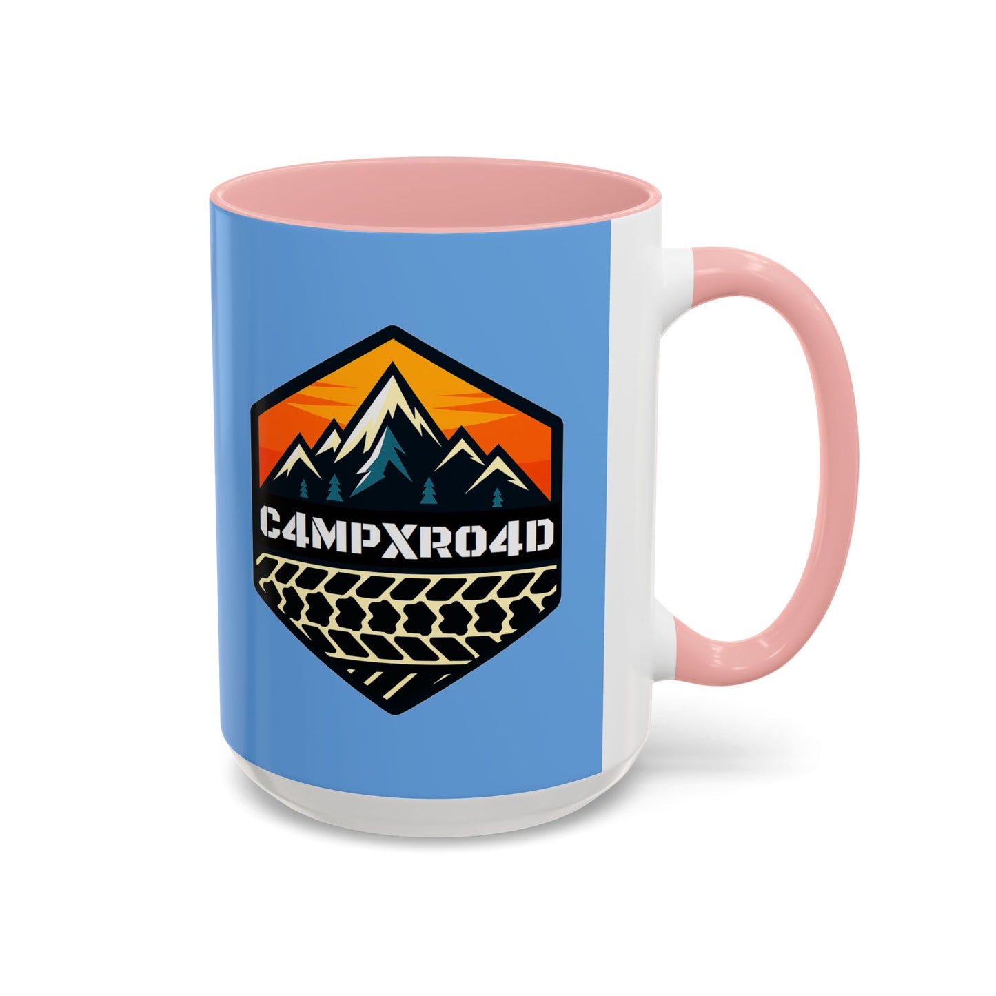 C4MPXRO4D Hexa Shield Camper Badge Mug | Accent Coffee Mug 11oz 15oz