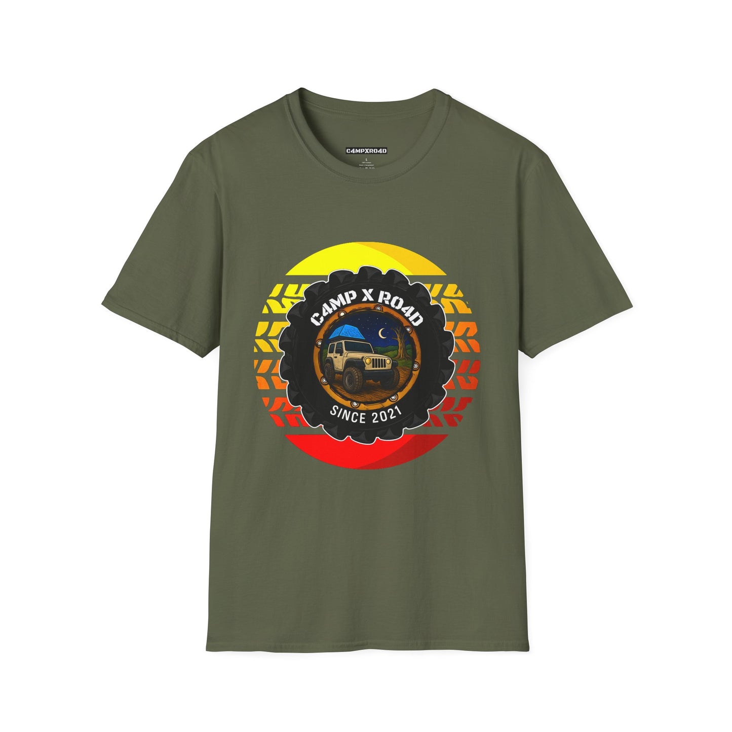 C4MPXRO4D Summer Camper Badge Soft Tee | Graphic T-Shirt