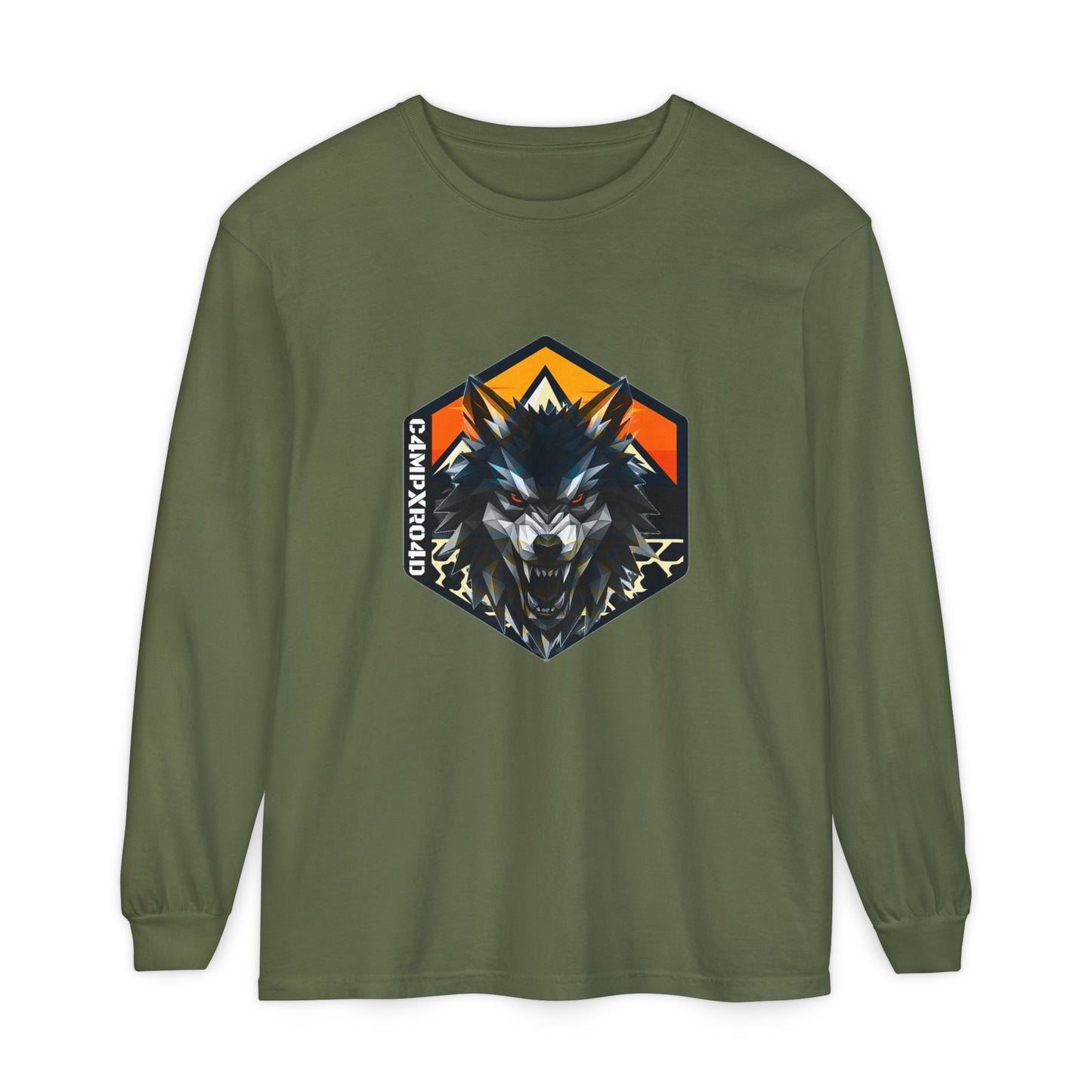 C4MPXRO4D Wolf Shield Camper Badge T-Shirt | Long Sleeve