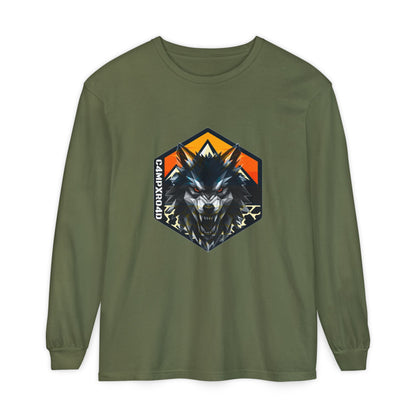 C4MPXRO4D Wolf Shield Camper Badge T-Shirt | Long Sleeve