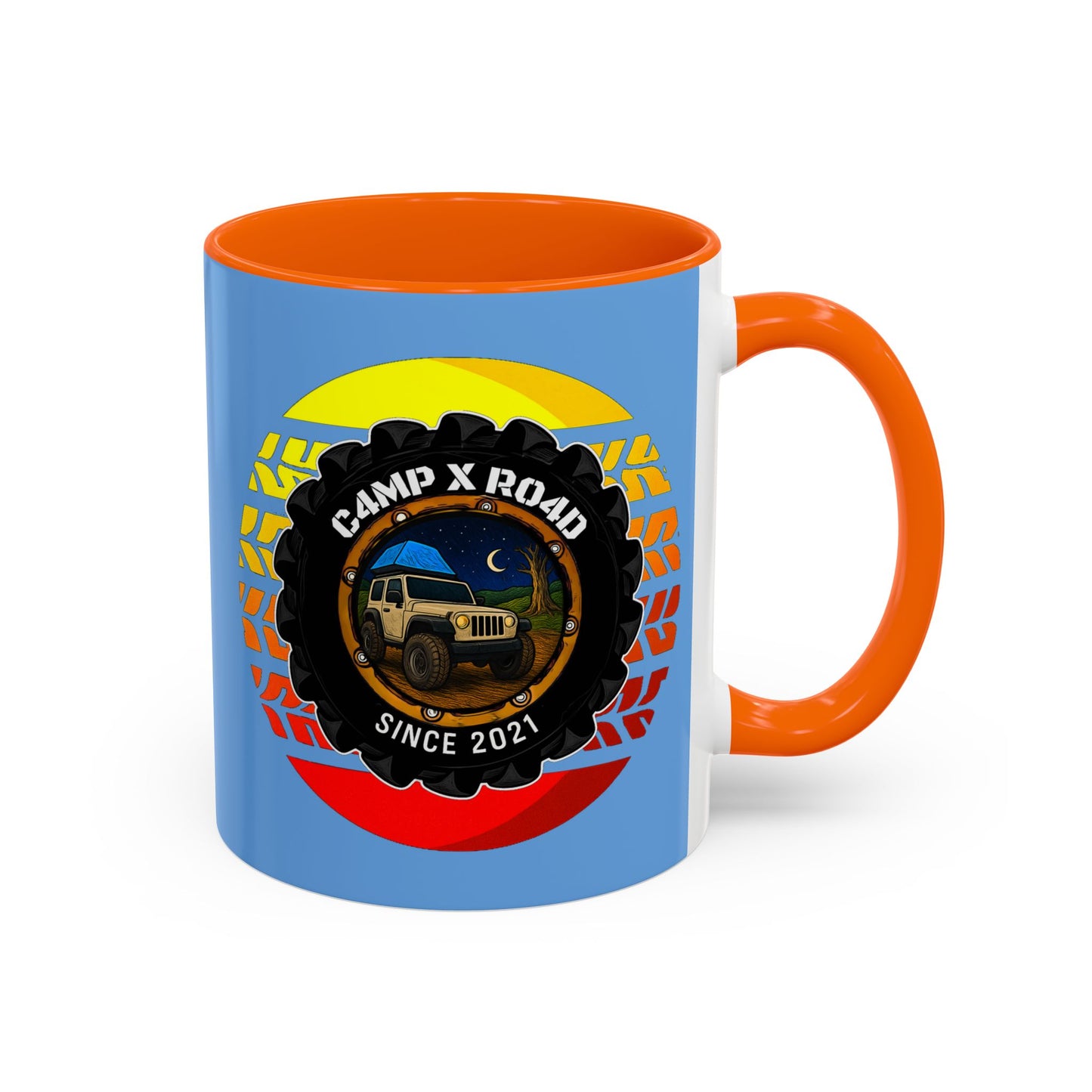 C4MPXRO4D Summer Camper Badge Mug | Accent Coffee Mug 11oz 15oz