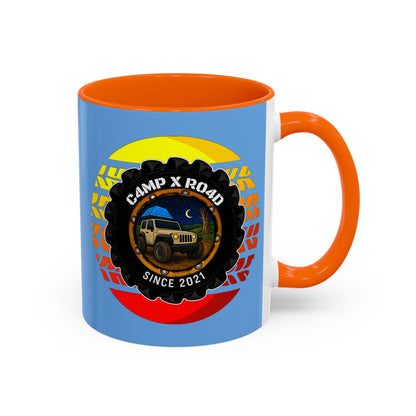 C4MPXRO4D Summer Camper Badge Mug | Accent Coffee Mug 11oz 15oz