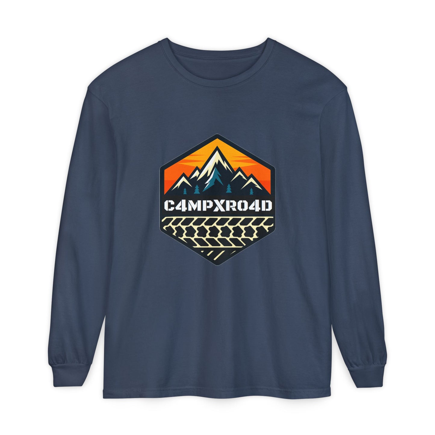 C4MPXRO4D Hexa Shield Camper Badge T-Shirt | Long Sleeve