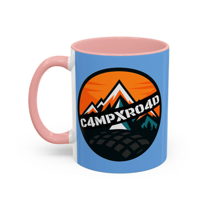 C4MPXRO4D Rounded Shield Camper Badge Mug | Accent Coffee Mug 11oz 15oz