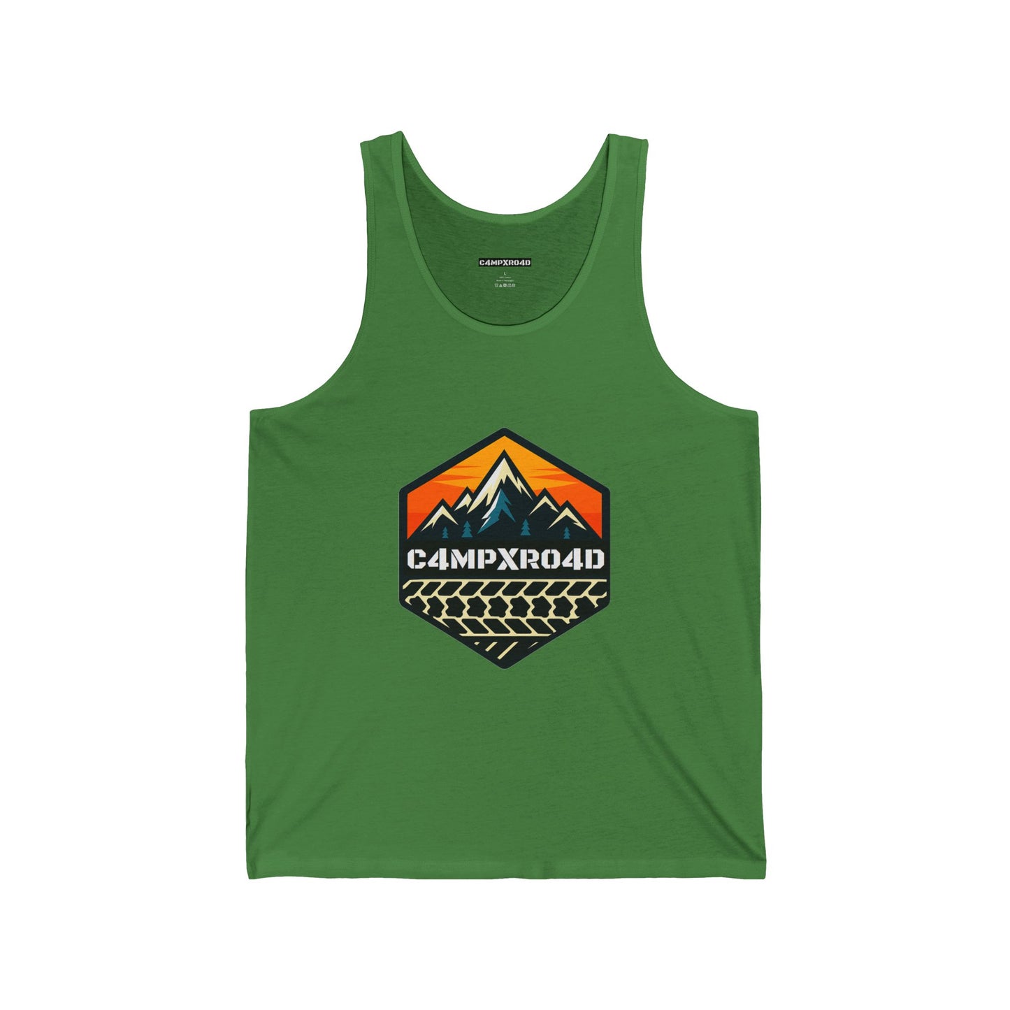 C4MPXRO4D Hexa Shield Camper Badge Tank Top | Gaming Techwear Hacker Style