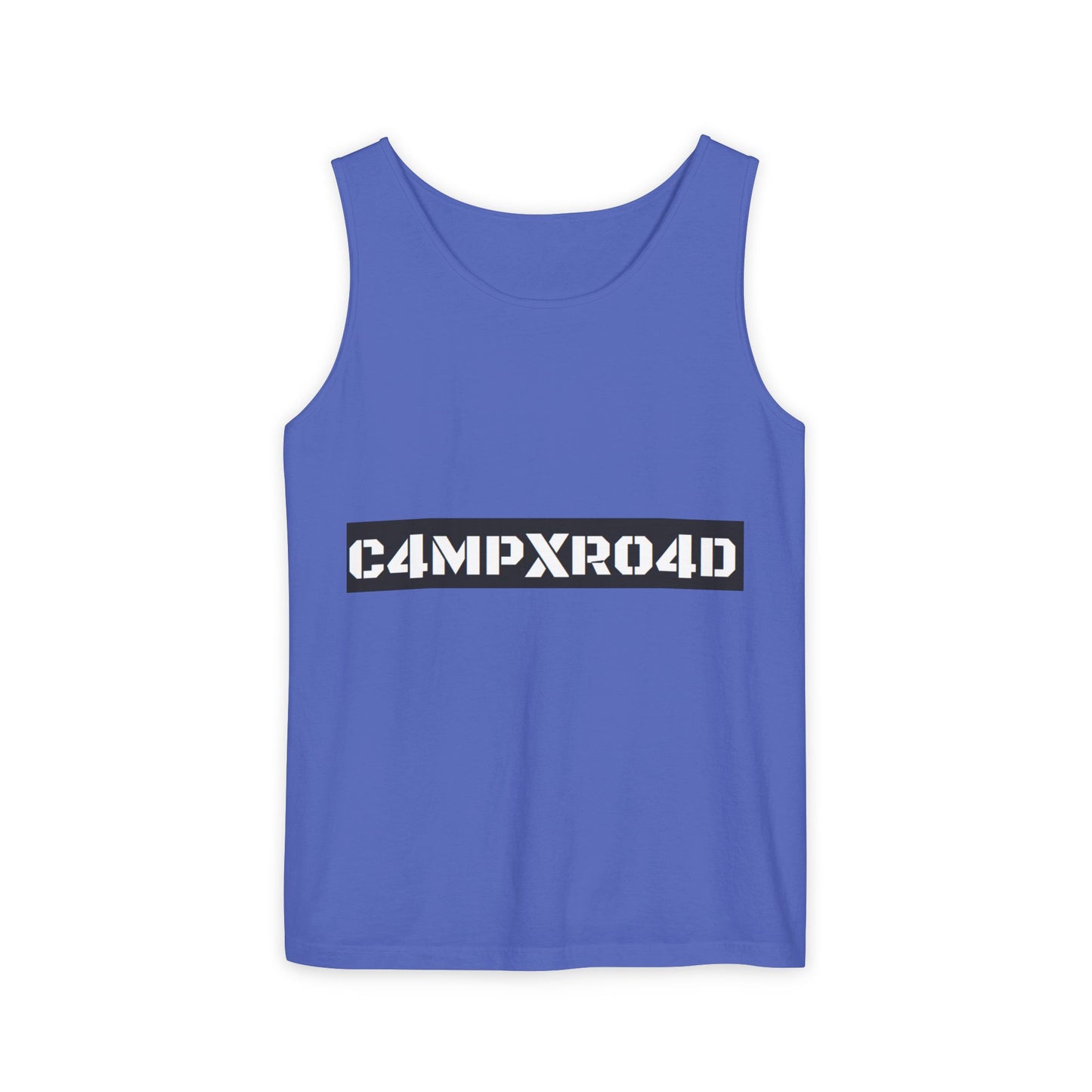 C4MPXR04D logo Tank Top | Graphic camping text tee