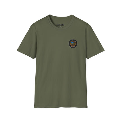 C4MPXRO4D Tiny Camper Badge Soft Tee | Graphic T-Shirt