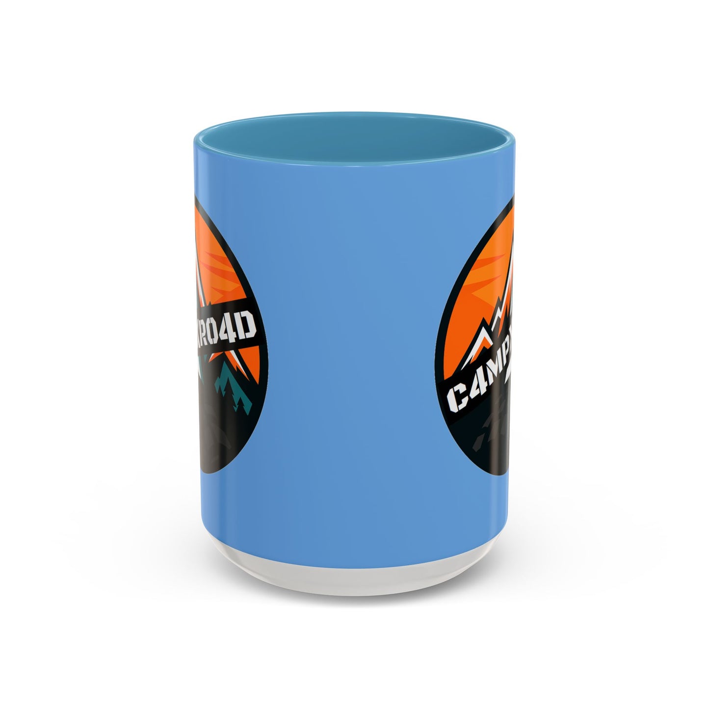 C4MPXRO4D Rounded Shield Camper Badge Mug | Accent Coffee Mug 11oz 15oz