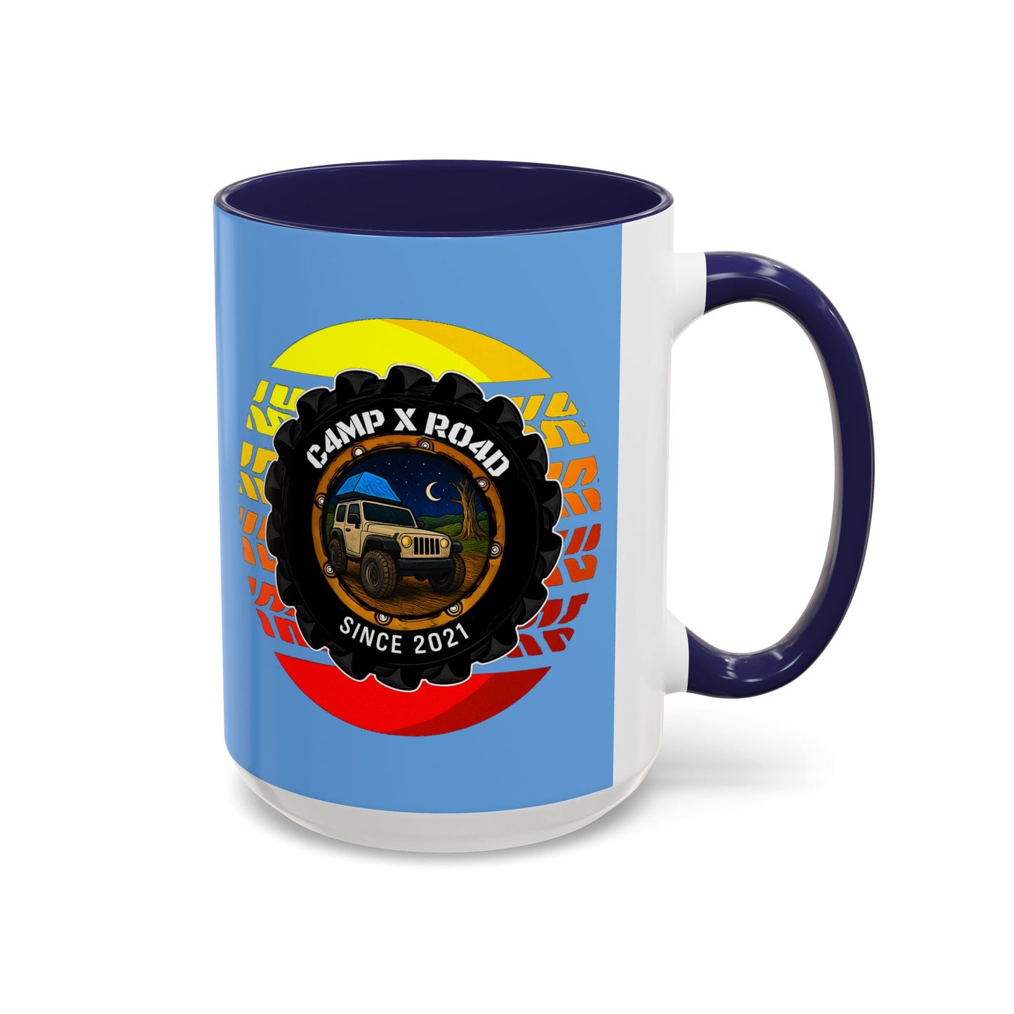 C4MPXRO4D Summer Camper Badge Mug | Accent Coffee Mug 11oz 15oz