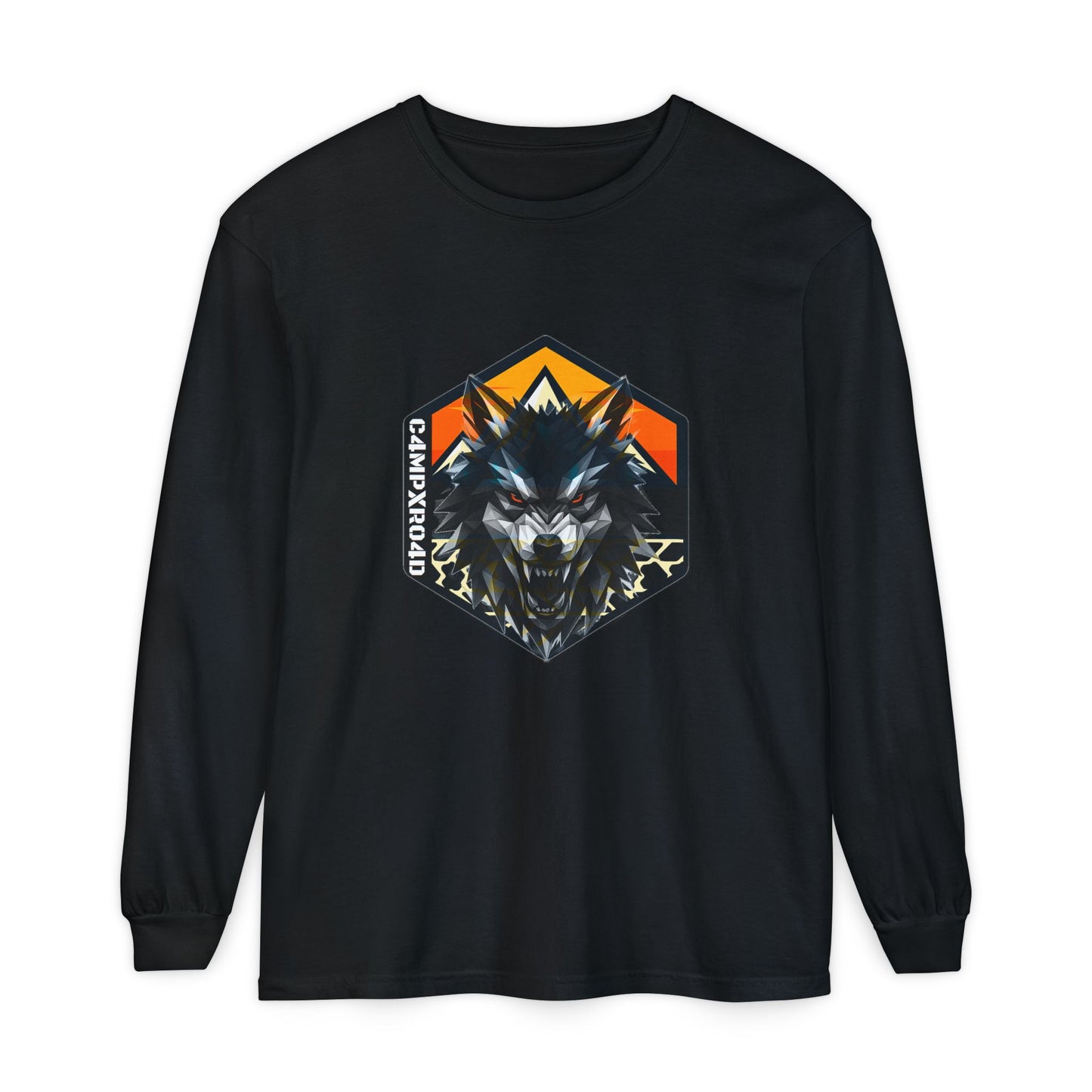C4MPXRO4D Wolf Shield Camper Badge T-Shirt | Long Sleeve