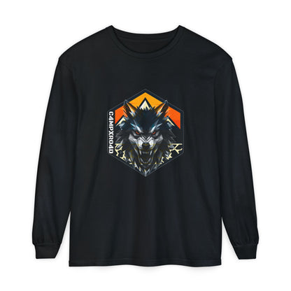 C4MPXRO4D Wolf Shield Camper Badge T-Shirt | Long Sleeve