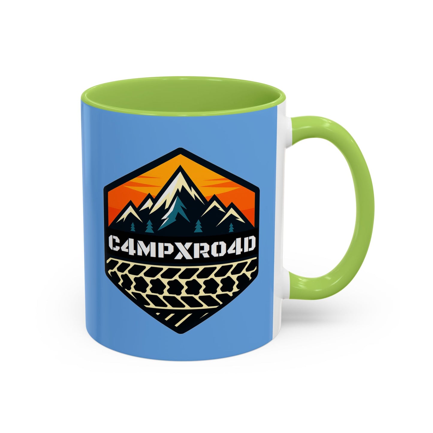C4MPXRO4D Hexa Shield Camper Badge Mug | Accent Coffee Mug 11oz 15oz