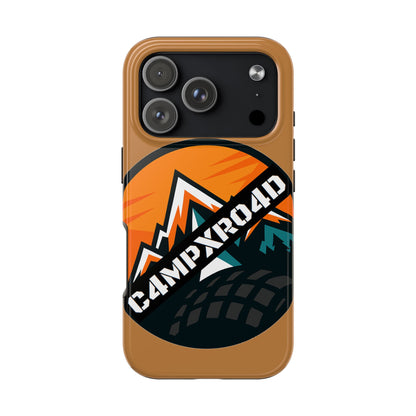 C4MPXRO4D Rounded Shield Camper Badge Phone Case | Tough Phone Case
