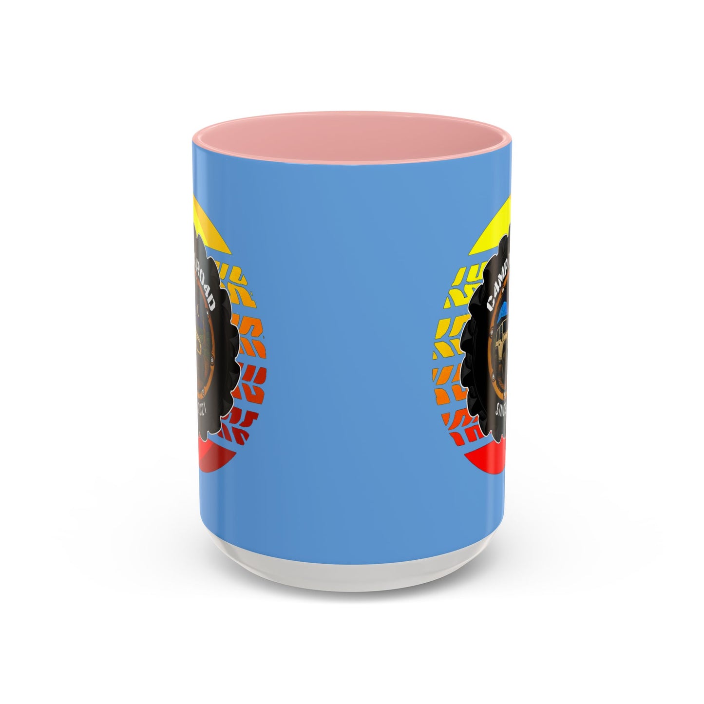 C4MPXRO4D Summer Camper Badge Mug | Accent Coffee Mug 11oz 15oz