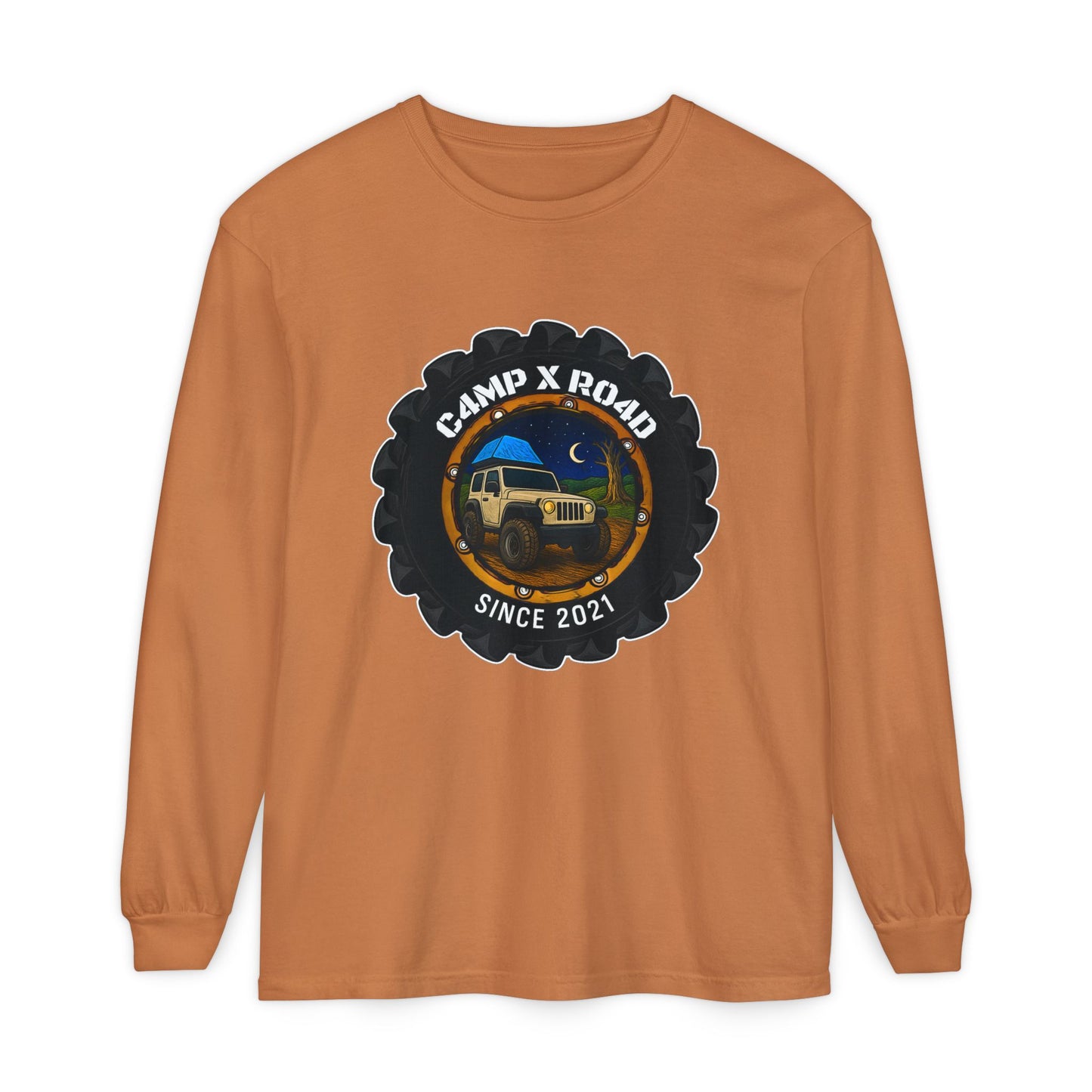 C4MPXRO4D Camper Badge T-Shirt | Long Sleeve