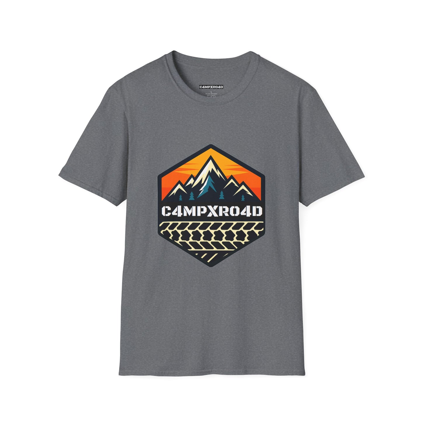 C4MPXRO4D Hexa Shield Camper Badge Soft Tee | Graphic T-Shirt