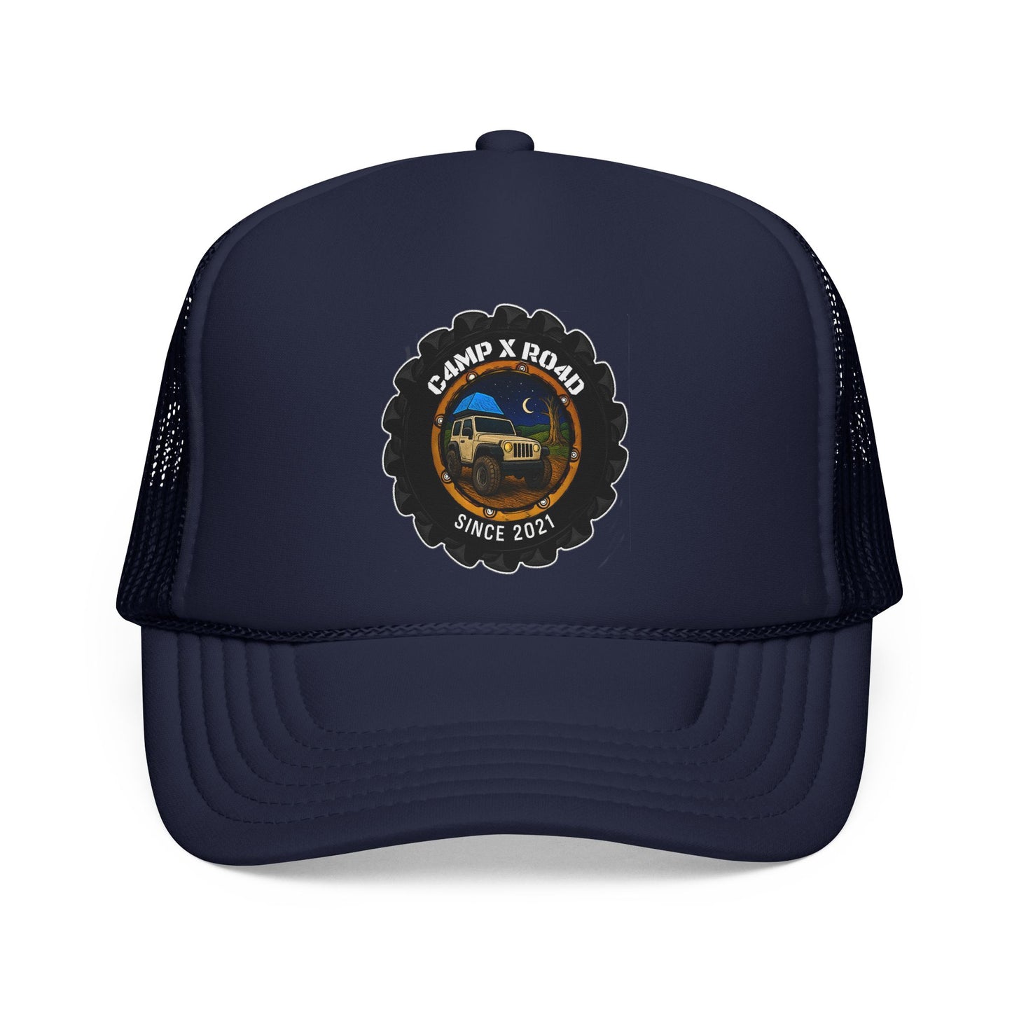 C4MPXRO4D Camper Badge Trucker Cap | Adventure Mesh Hat