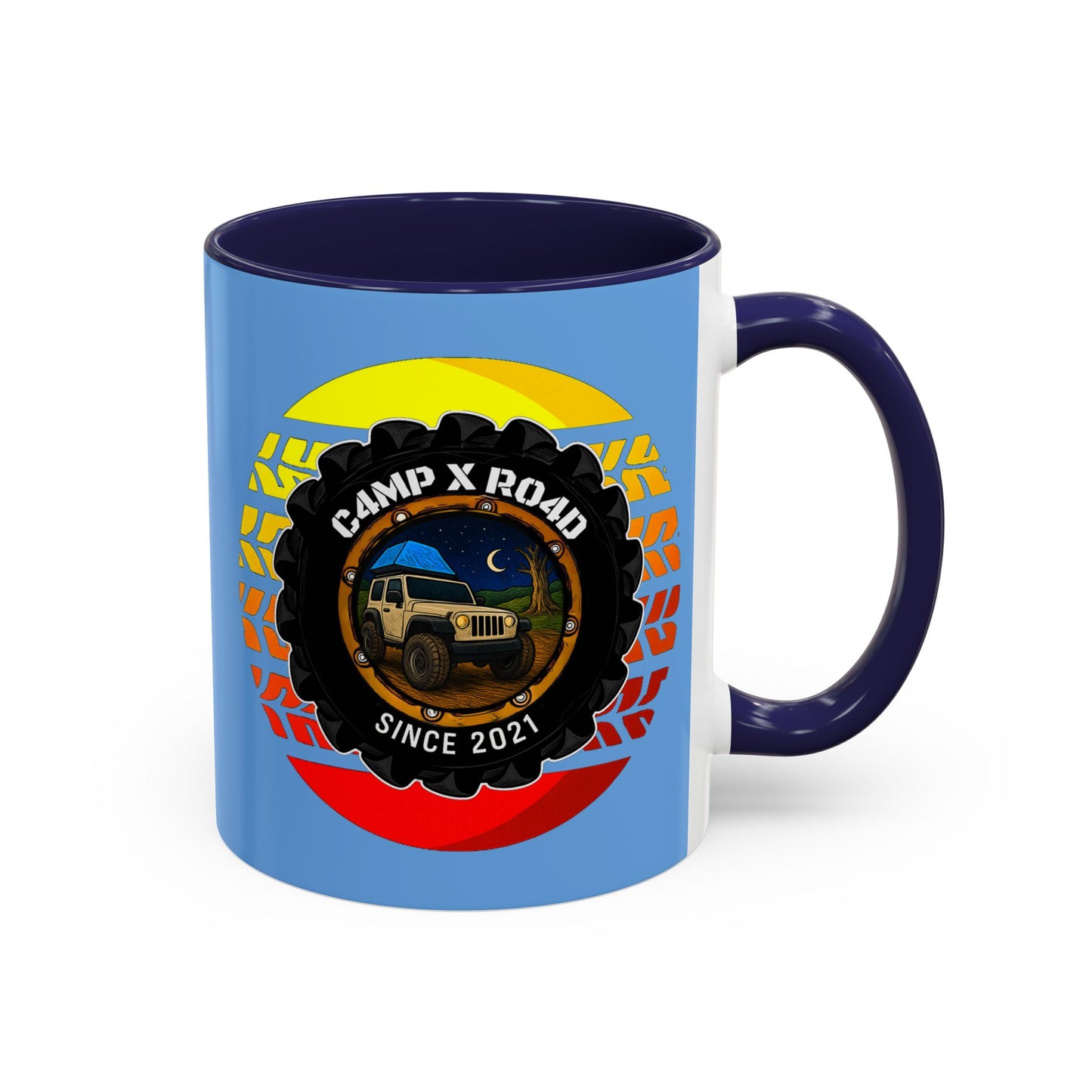 C4MPXRO4D Summer Camper Badge Mug | Accent Coffee Mug 11oz 15oz