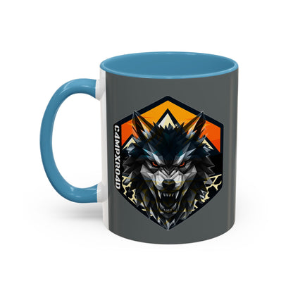 C4MPXRO4D Wolf Shield Camper Badge Mug | Accent Coffee Mug 11oz 15oz