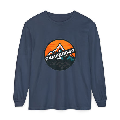 C4MPXRO4D Rounded Shield Camper Badge T-Shirt | Long Sleeve