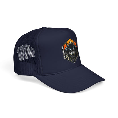 C4MPXRO4D Wolf Shield Camper Badge Trucker Cap | Adventure Mesh Hat