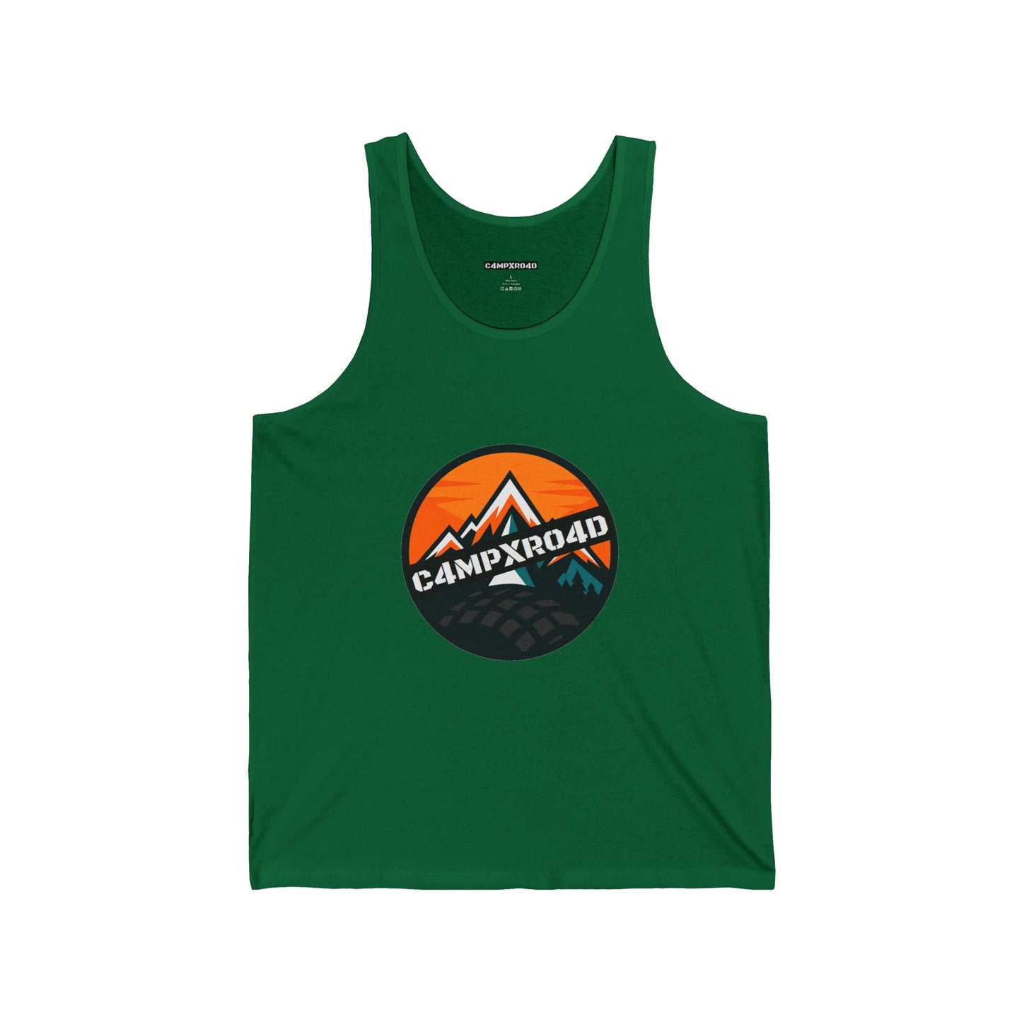 C4MPXRO4D Rounded Shield Camper Badge Tank Top | Gaming Techwear Hacker Style