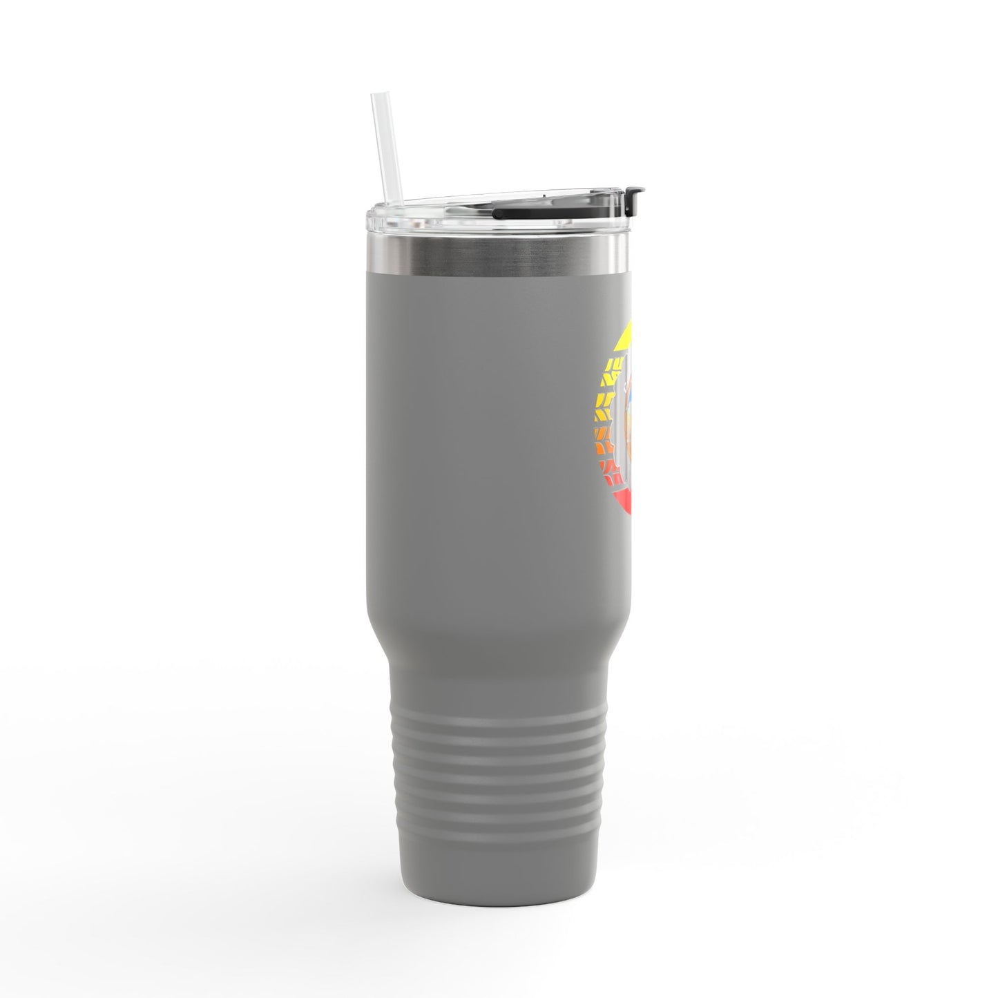 C4MPXRO4D Summer Camper Badge 40oz Travel Mug | Insulated Tumbler with Straw