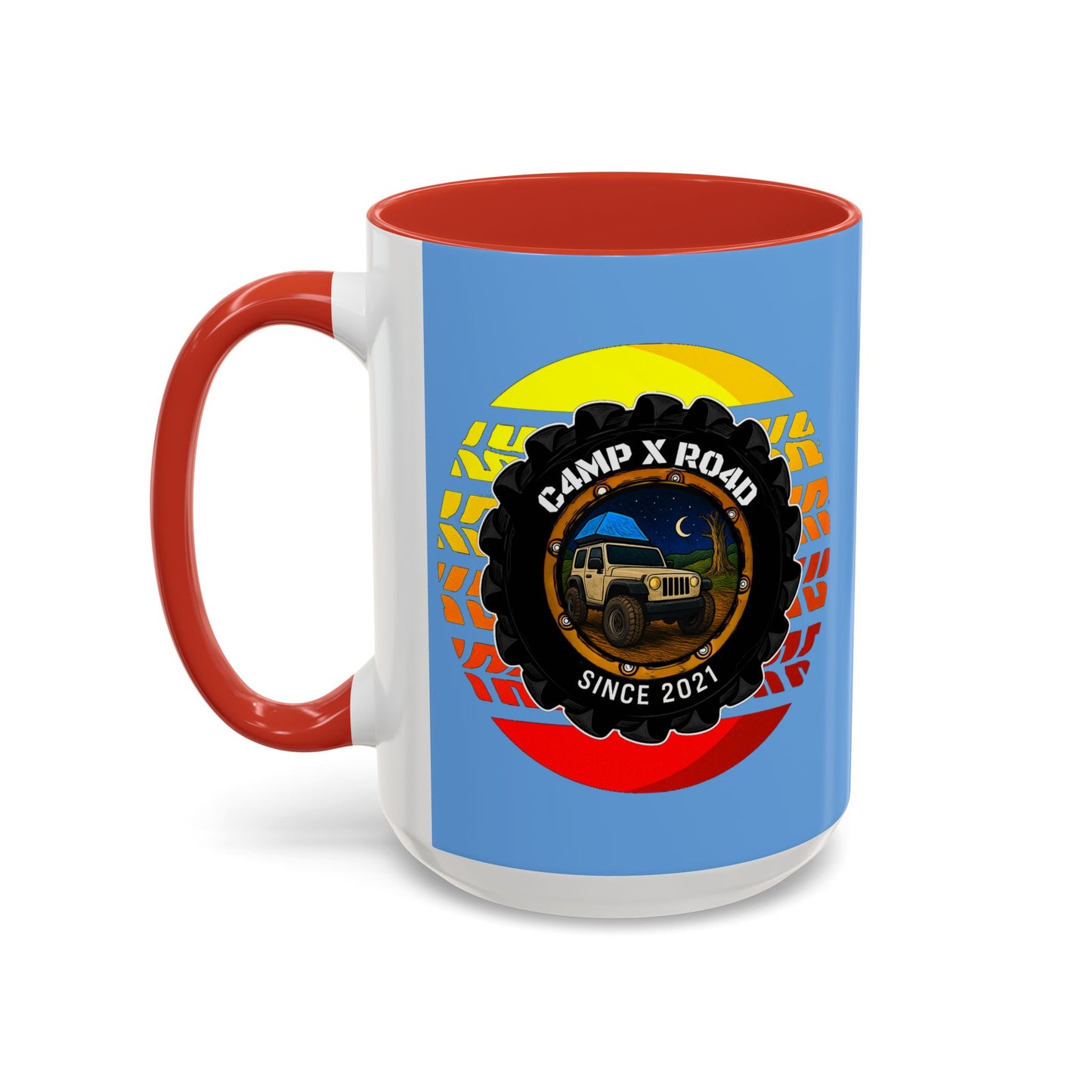 C4MPXRO4D Summer Camper Badge Mug | Accent Coffee Mug 11oz 15oz