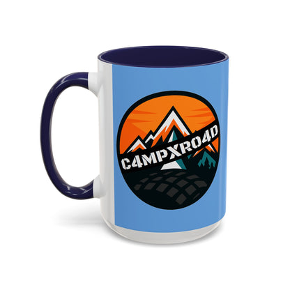 C4MPXRO4D Rounded Shield Camper Badge Mug | Accent Coffee Mug 11oz 15oz