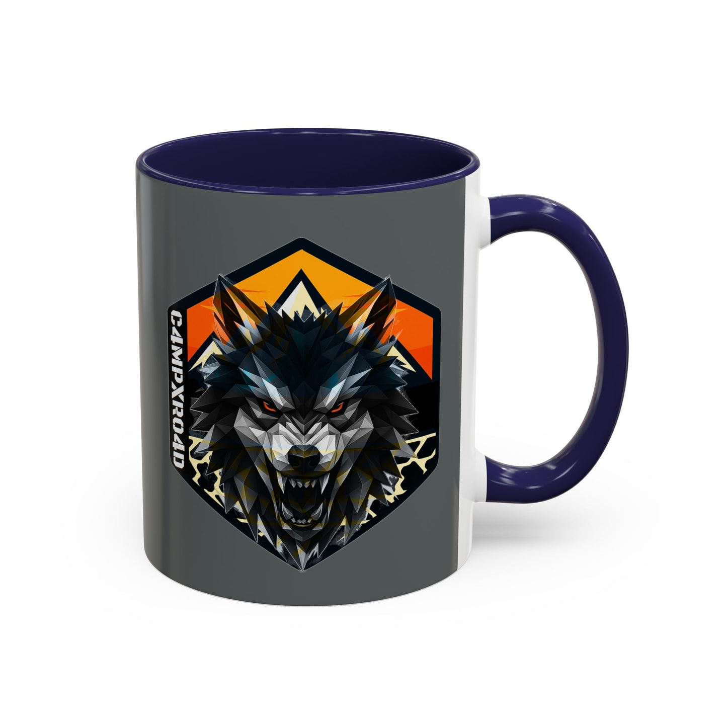 C4MPXRO4D Wolf Shield Camper Badge Mug | Accent Coffee Mug 11oz 15oz