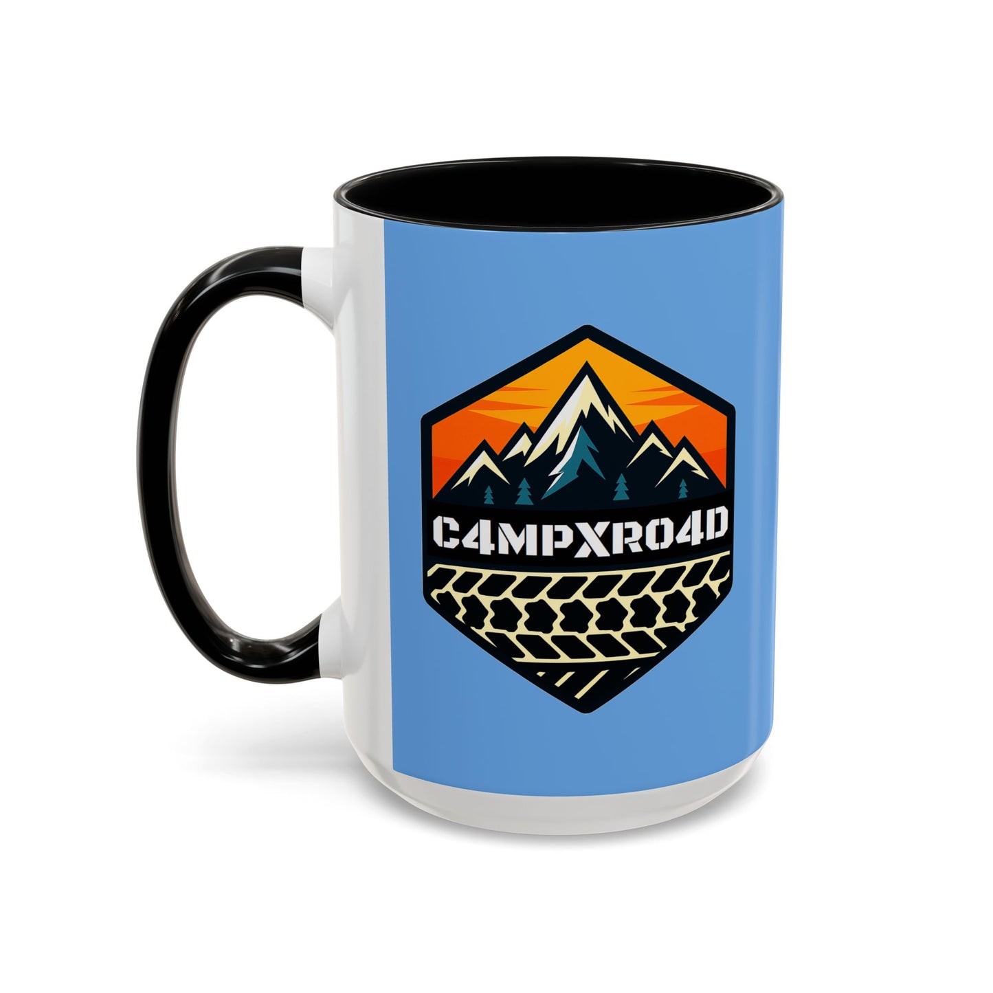 C4MPXRO4D Hexa Shield Camper Badge Mug | Accent Coffee Mug 11oz 15oz