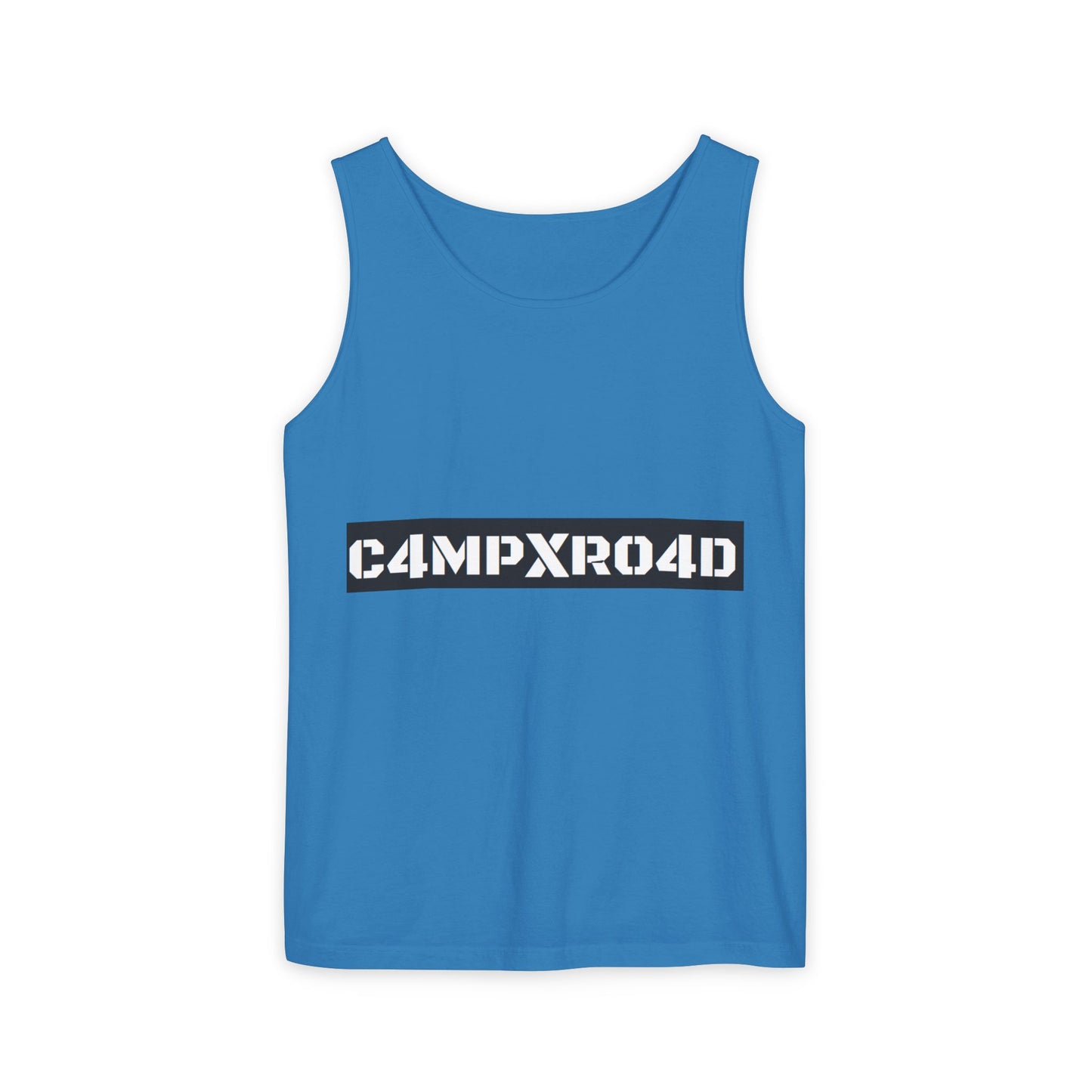 C4MPXR04D logo Tank Top | Graphic camping text tee