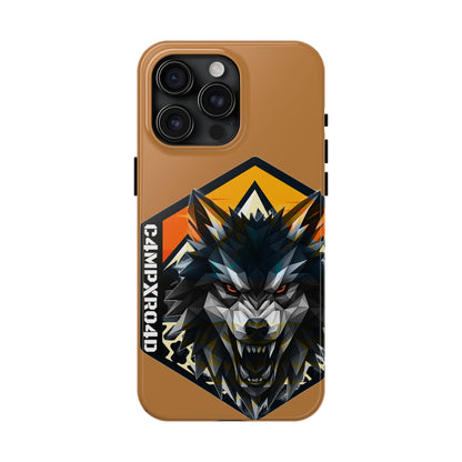 C4MPXRO4D Wolf Shield Camper Badge Phone Case | Tough Phone Case