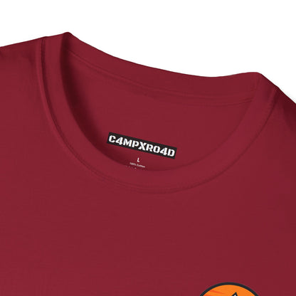 C4MPXRO4D Tiny Rounded Shield Camper Badge Soft Tee | Graphic T-Shirt